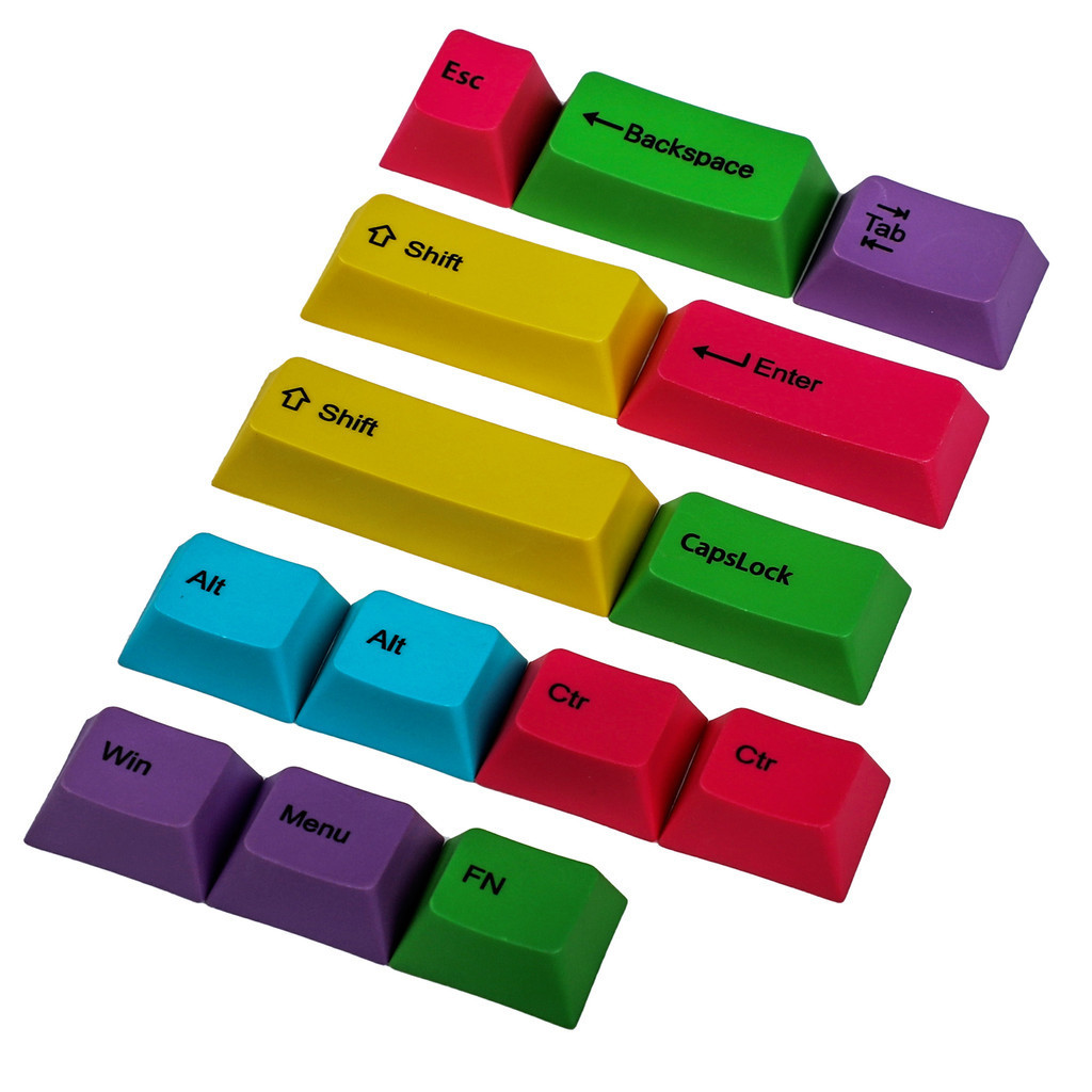 Jual 14 Key Colorful RGBY CMYK Cherry Profile Dyed PBT Dye Sub ...