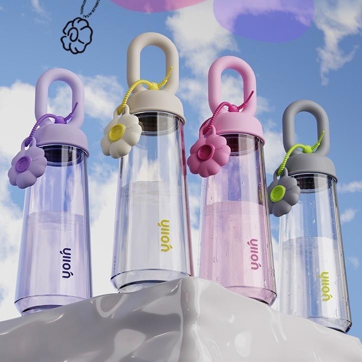 Jual Botol Minum Oval Flower 500ml / Botol R*plika Oball / Botol Minum ...