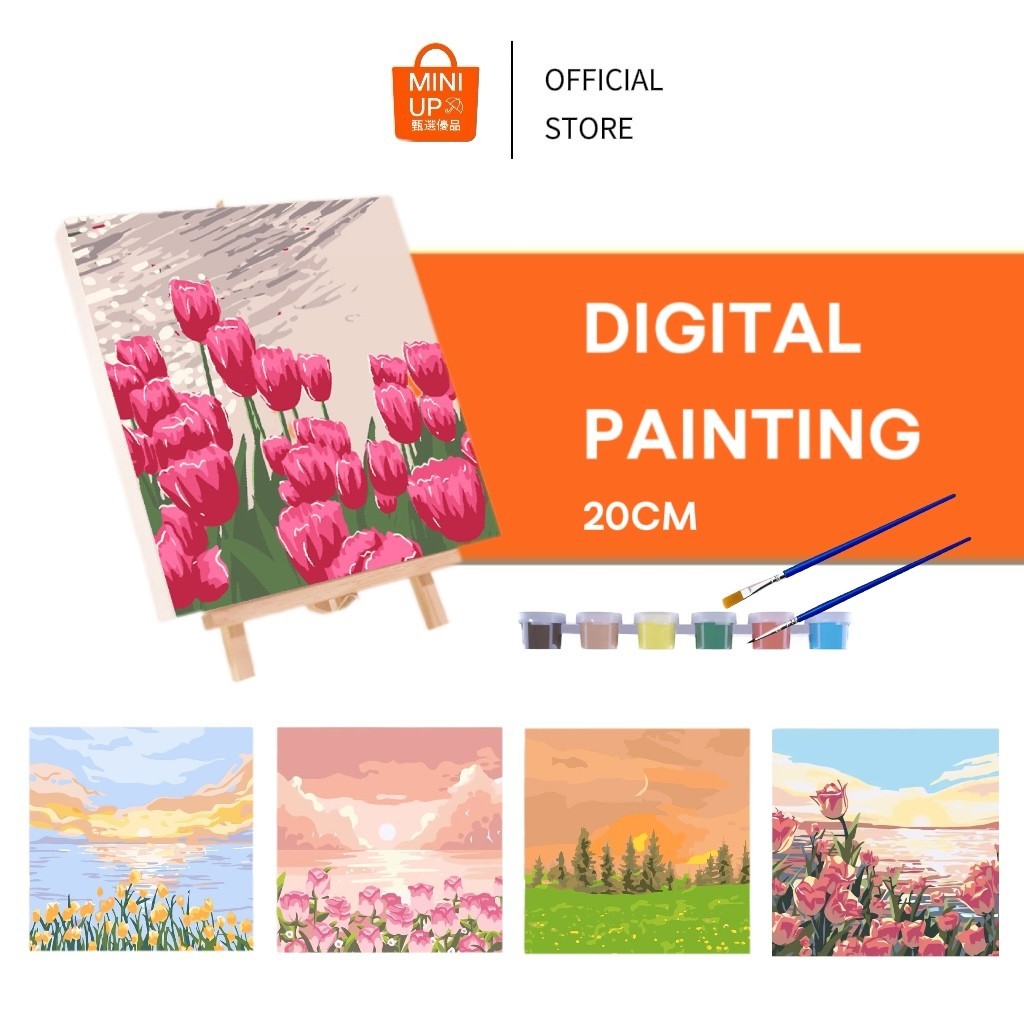 Jual Paint By Number 20CM Nature Series DIY Painting Kit Canvas Paint ...