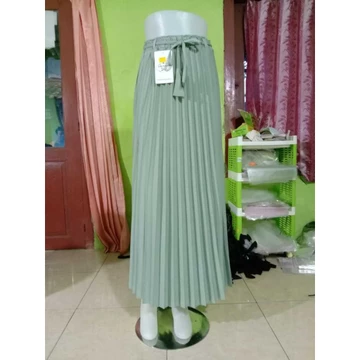 Rok Plisket Premium Prada JUMBO Rok Kualitas Import Crepe Koshibo Pleated Skirt