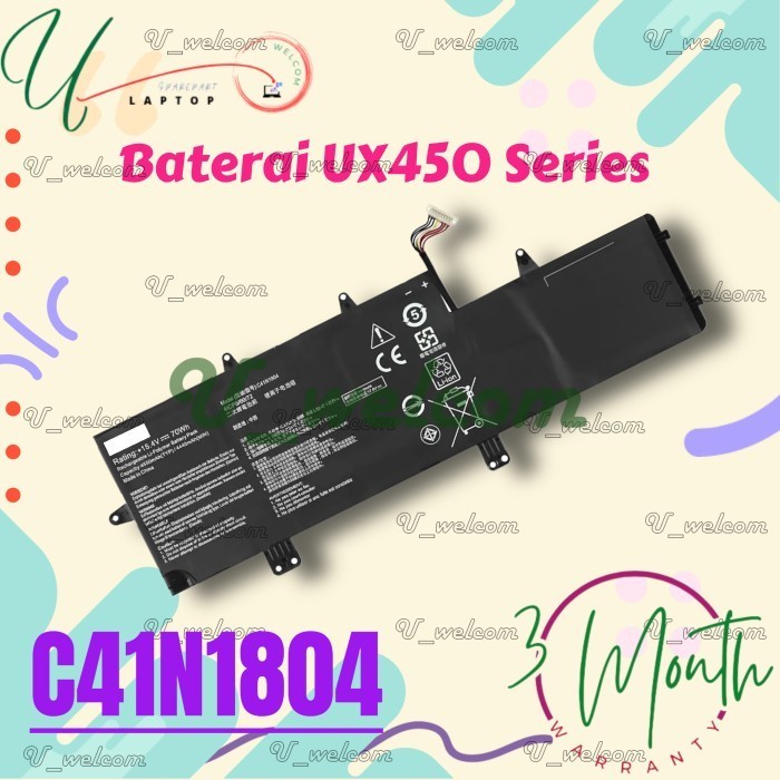 Batterie C41N1804 70Wh Pour ASUS ZenBook Pro 14 UX450 UX480 - Compatible UX450F UX450FD UX480FD