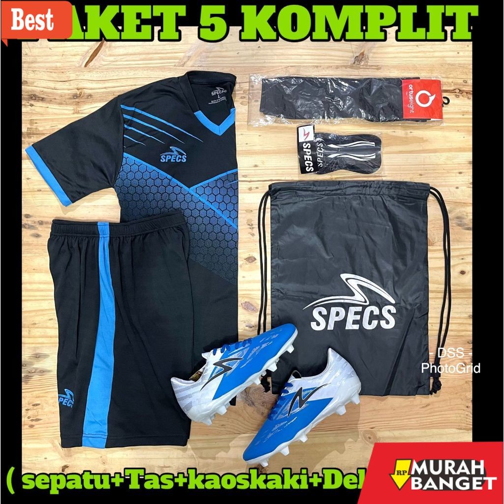 Jual sepatu bola kualitas bagus Sepatu Bola Specs alpha paket komplit