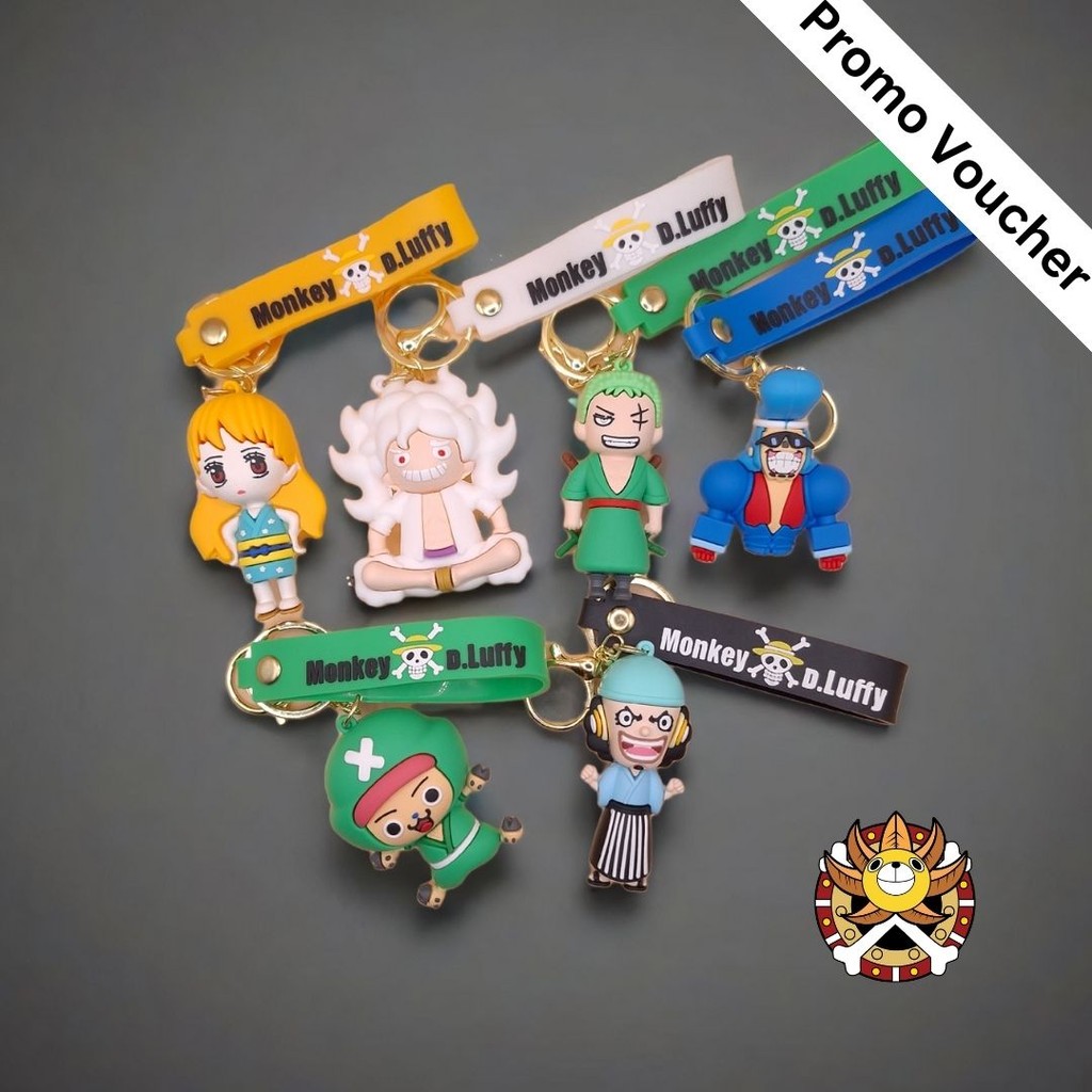 Jual Gantungan Kunci 3D One Piece Luffy Gear 5 Zoro Brook Chopper ...