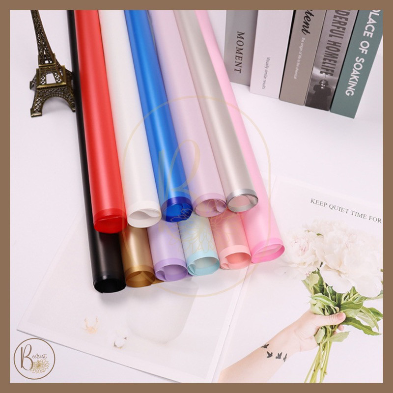 Jual [ 5 LEMBAR ] Kertas Bunga Cellophane Transparan Warna List Garis ...
