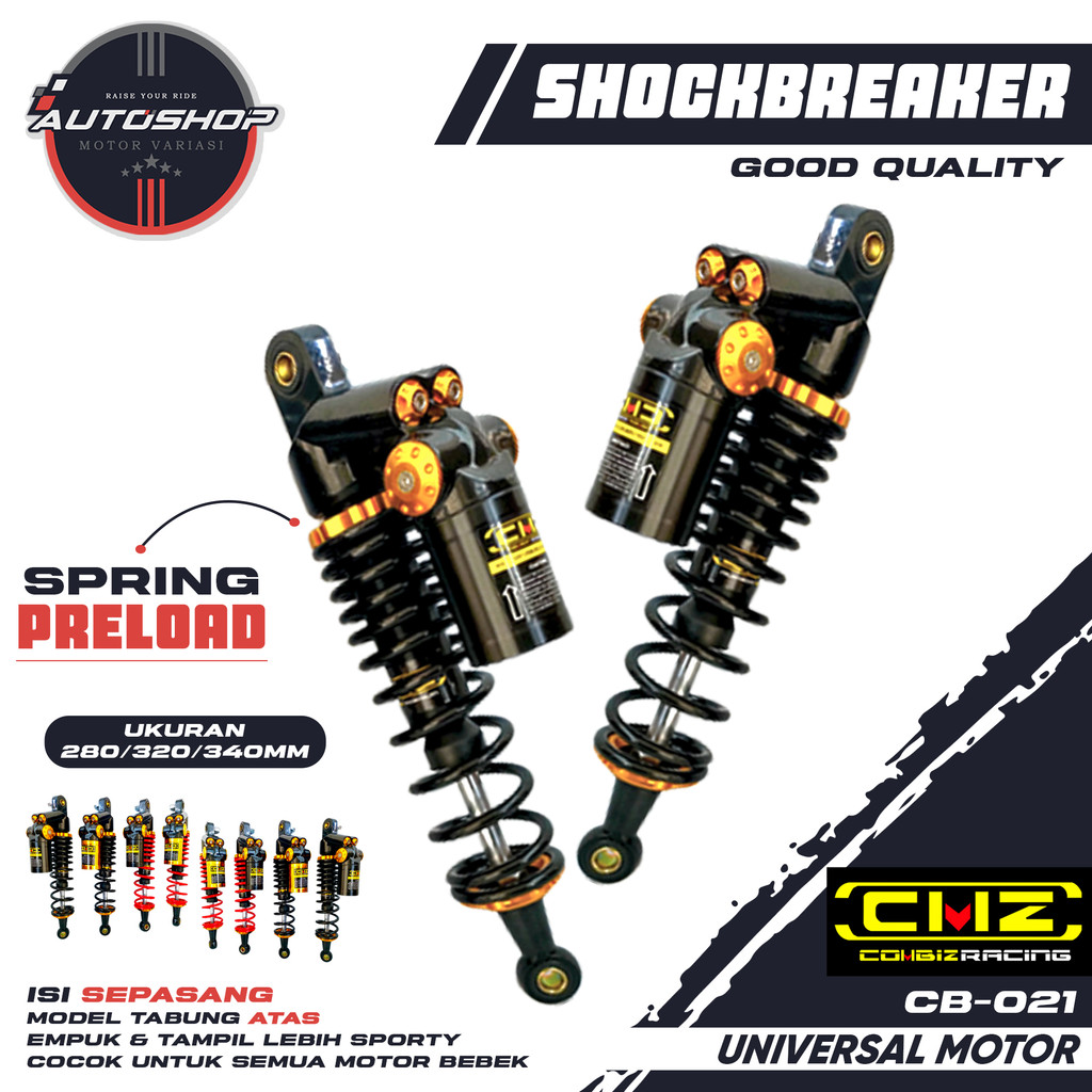 Jual Shock 280MM JUPITER Z VEGA FIZ R Tabung Atas Skok 320MM RX KING GL ...