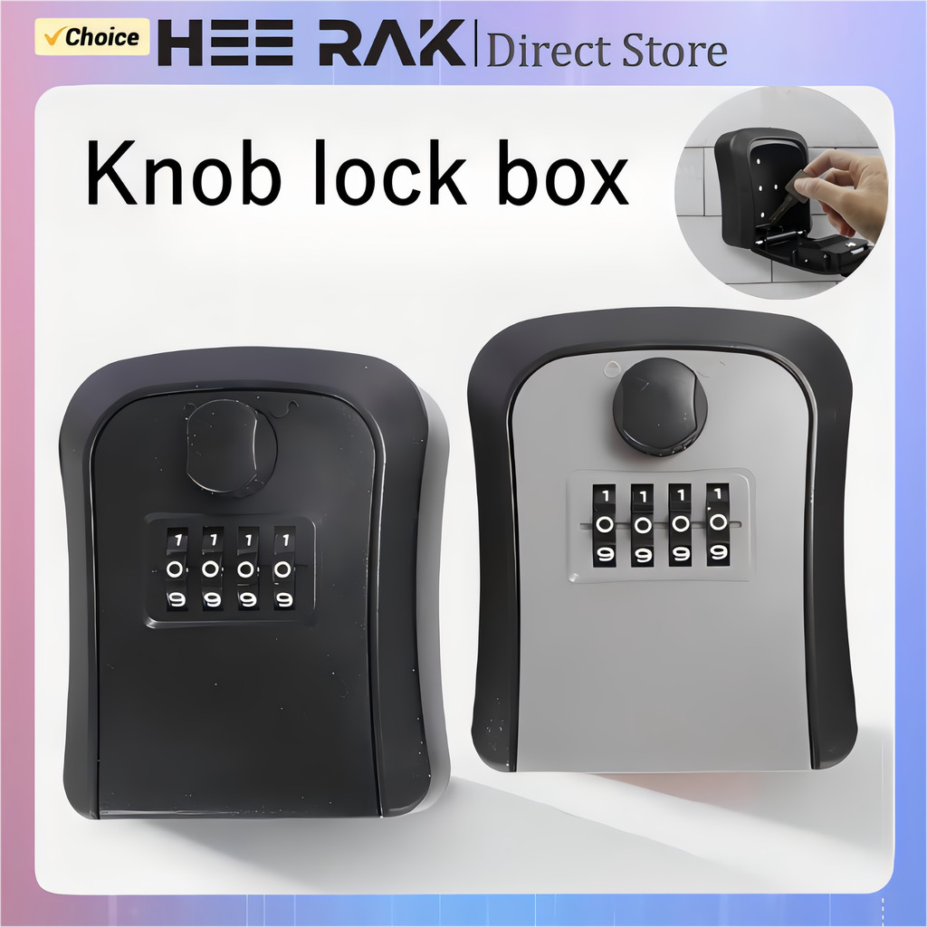Jual HEE RAK Key Lock Box 4-digit Code Password Storage Key for Home ...