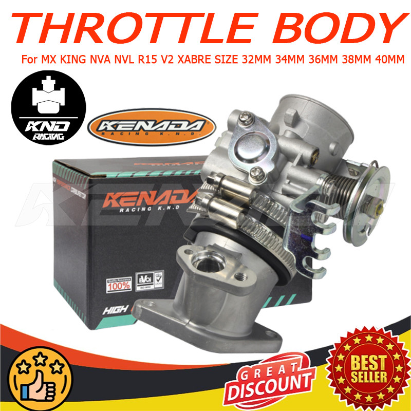 Jual KENADA RACING THROTTLE BODY ( TB ) MX KING NVA NVL R15 V2 XABRE ...