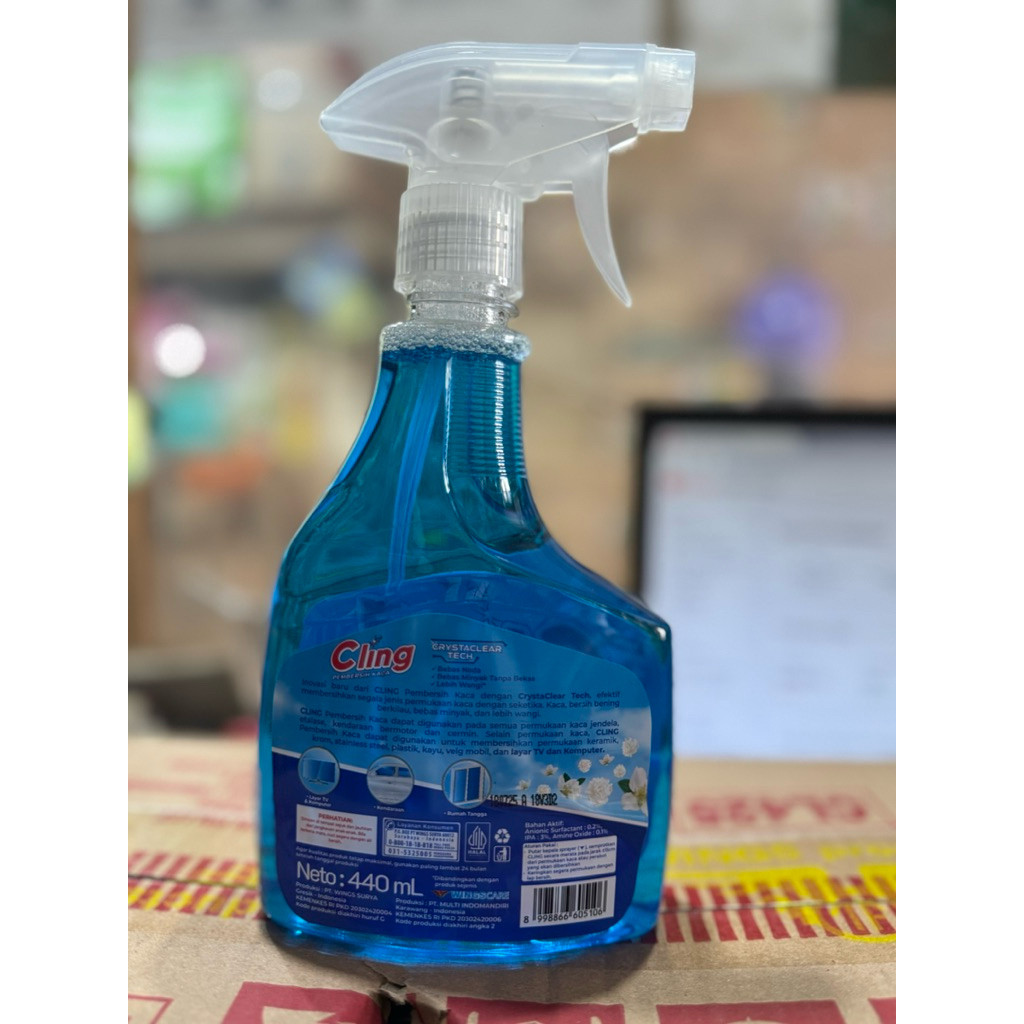 Jual Cling Botol Pembersih Kaca 440 ml @ 12 botol / 1 dus | Shopee ...