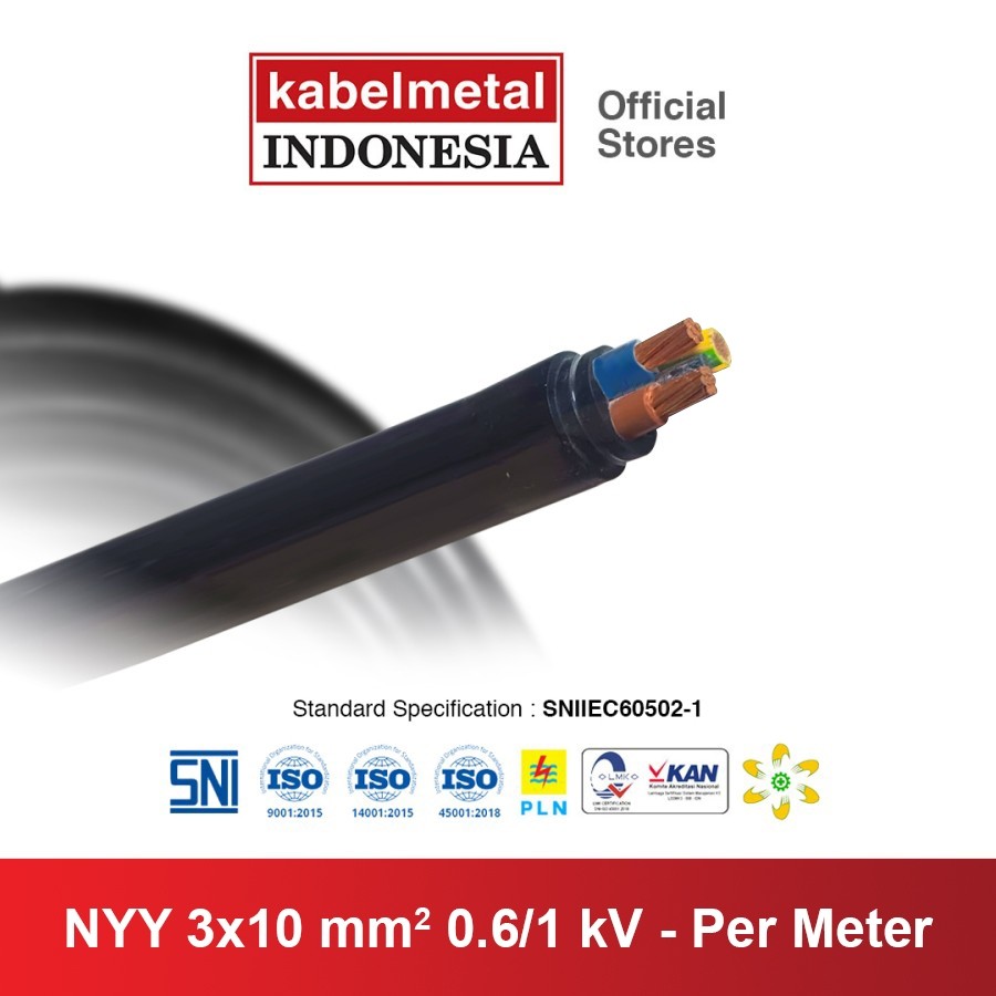 Jual Kabel NYY 3x10 mm Per Meter kabelmetal INDONESIA - Tufur Outdoor ...