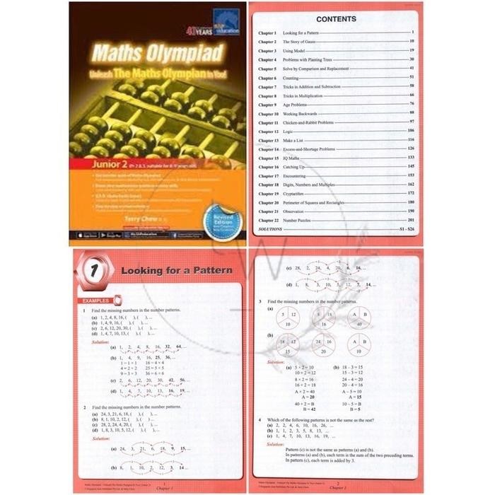 Jual Buku fisik Maths Olympiad Junior 1 (Primary 1&2) / Junior 2 ...