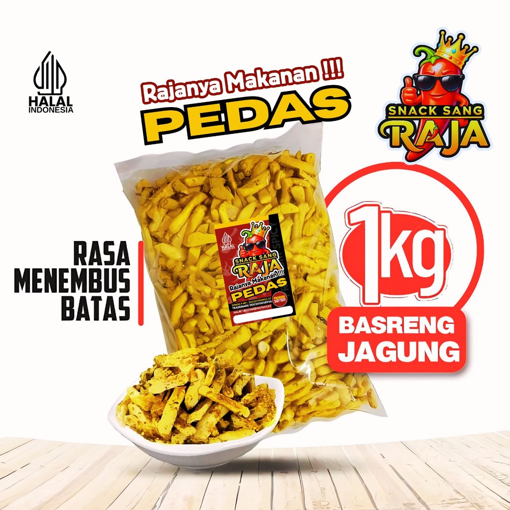 Jual Snack Sang RAJA - Basreng 1 Kg Jagung Manis Baso Goreng Stik ...