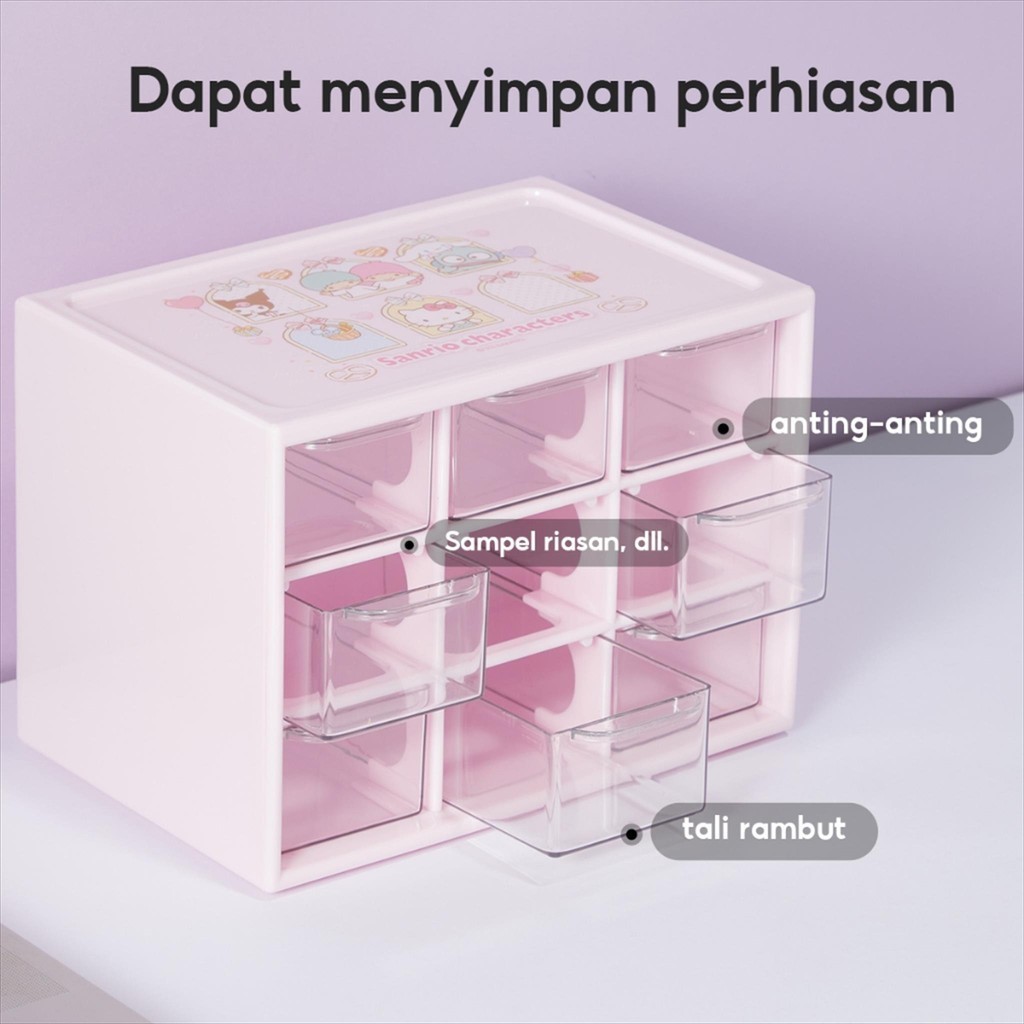 Jual MINISO X SANRIO DRAWER STORAGE CABIN | Shopee Indonesia