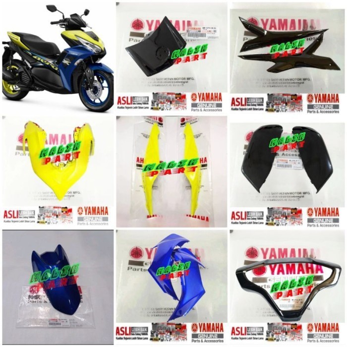 Jual FULL BODY HALUS NEW AEROX CONNECTED YELLOW BLUE ORIGINAL YAMAHA ...