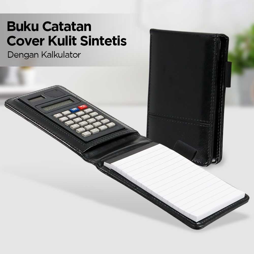 Jual Buku Catatan Note Cover Kulit Sintetis dengan Kalkulator - Y8302 ...