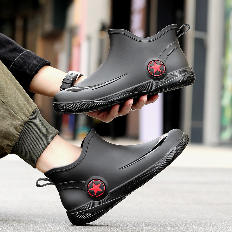Jual Tabung Pendek Geng Rendah Non -slip Sepatu Boots Pria Import ...