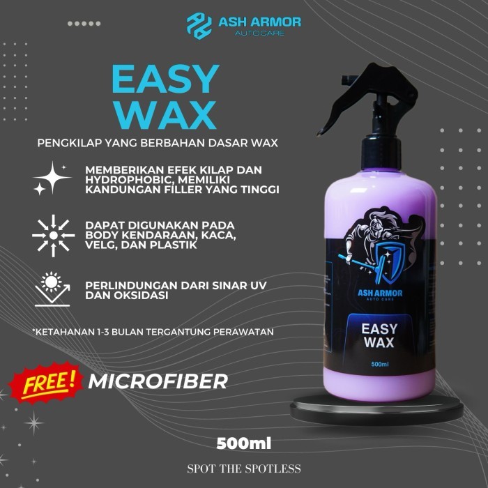 Jual Easy Wax 250ml 500ml - Ash Armor - 250ml | Shopee Indonesia
