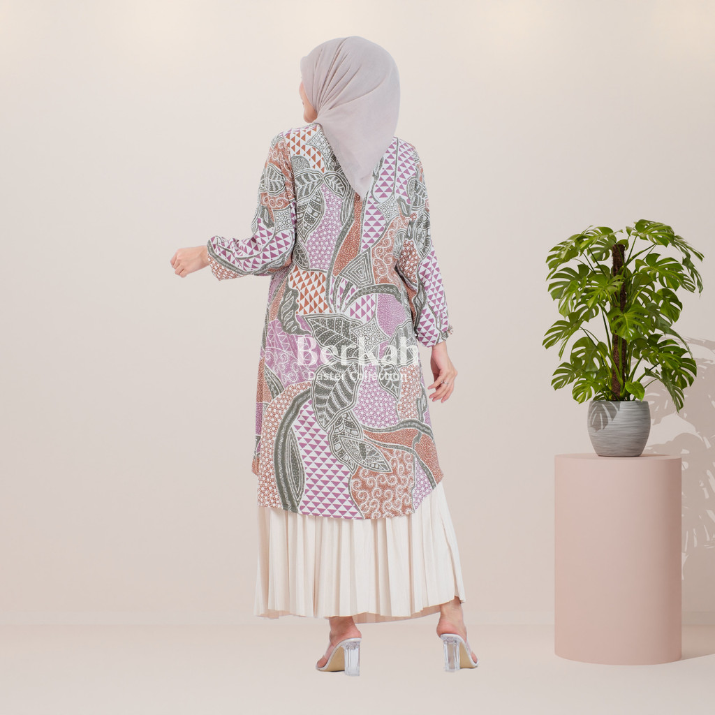 Atasan Batik Tunik Modern Rayon Surya Teja 3