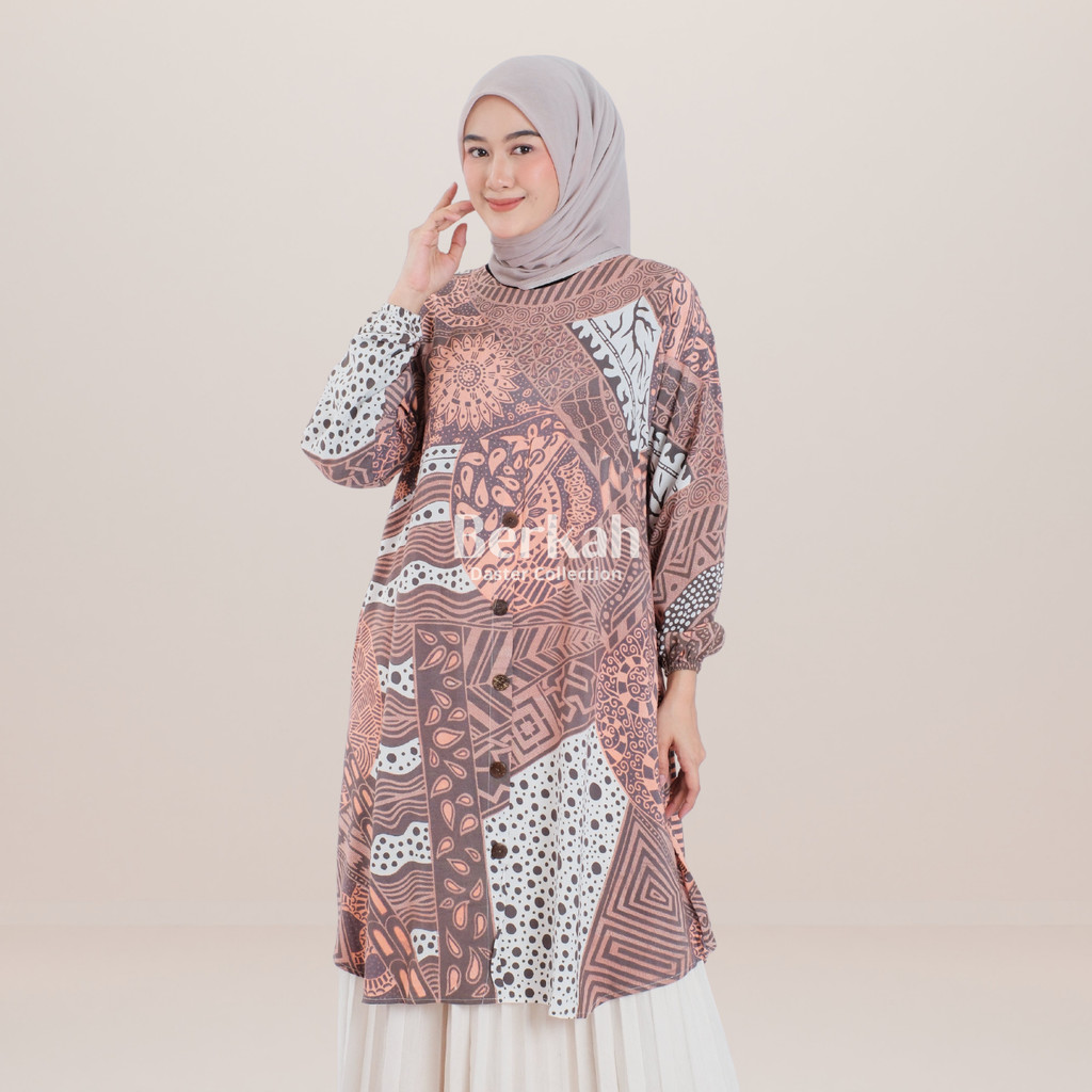 Atasan Batik Tunik Modern Rayon Surya Teja 5