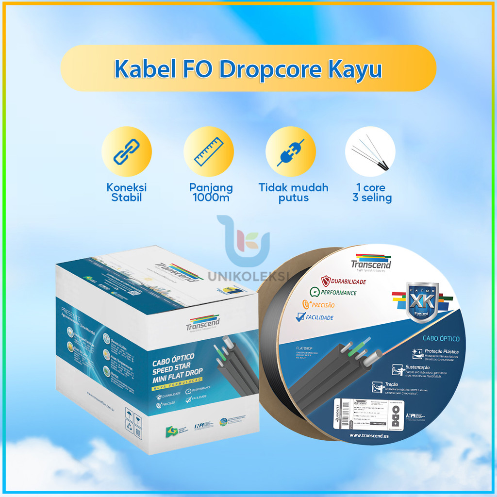 Jual | 1 Core 3 Seling | kabel DropCore FO 1000 METER | Shopee Indonesia