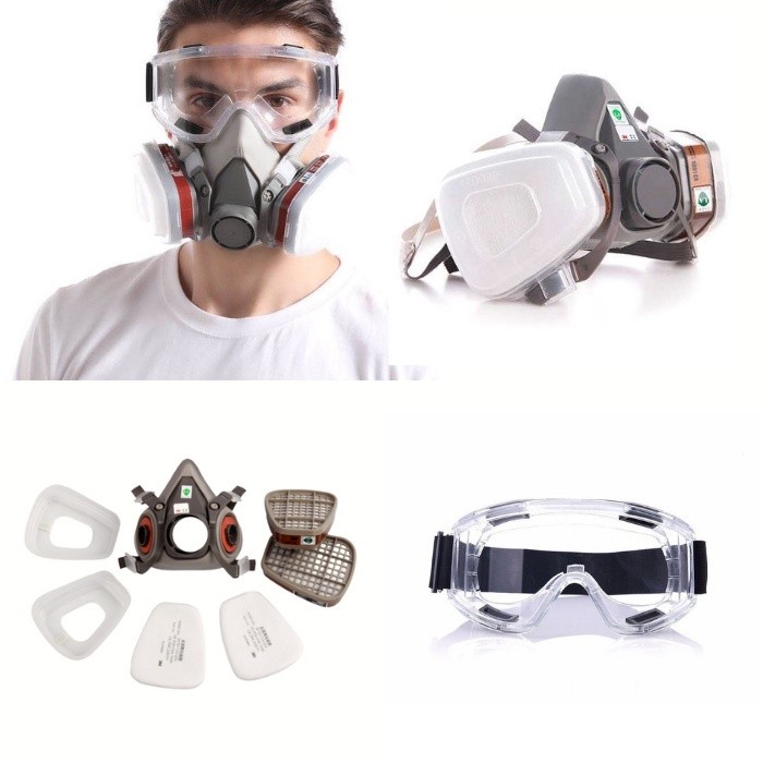 Jual Masker Gas Respirator Industrial Mask Anti Virus Debu Racun Udara ...
