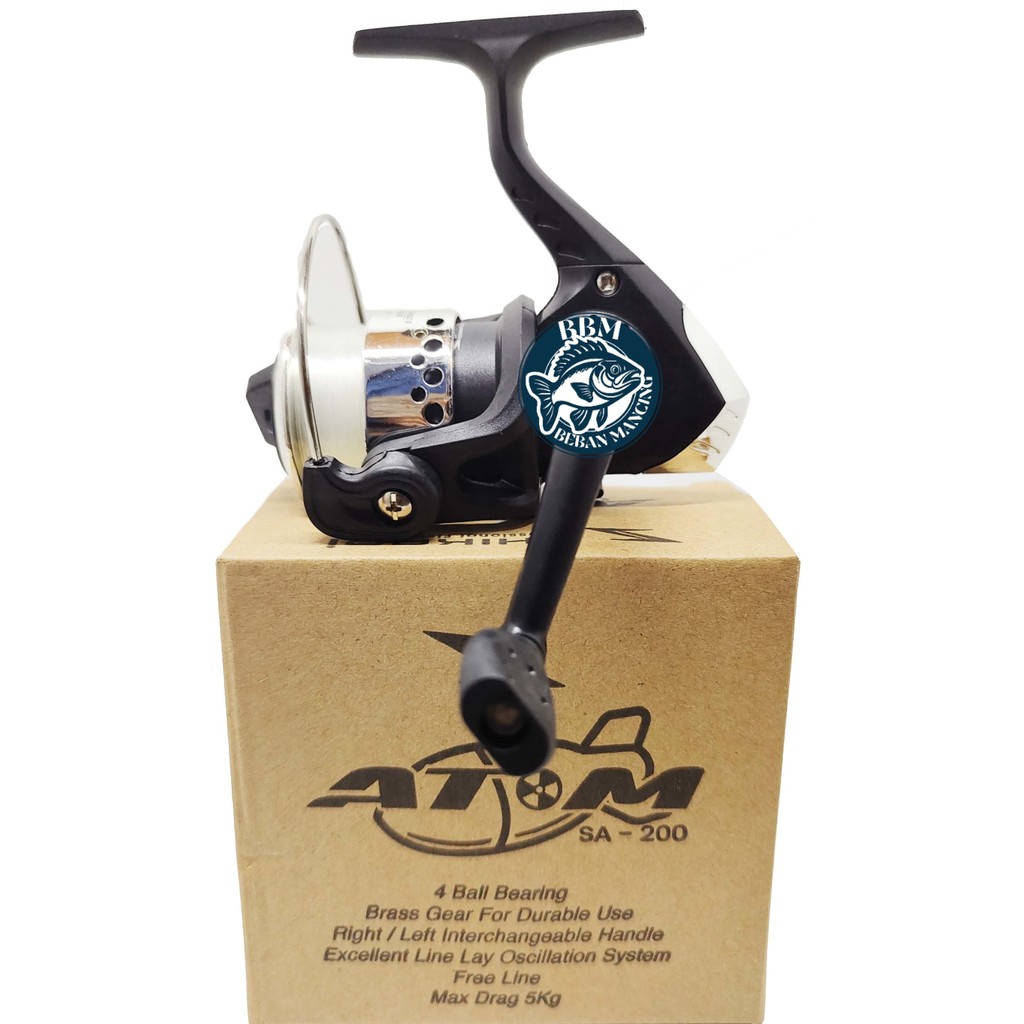 Jual Reel Pancing Shikari Atom Murah 4 Bearing (Gratis Senar) Murah ...