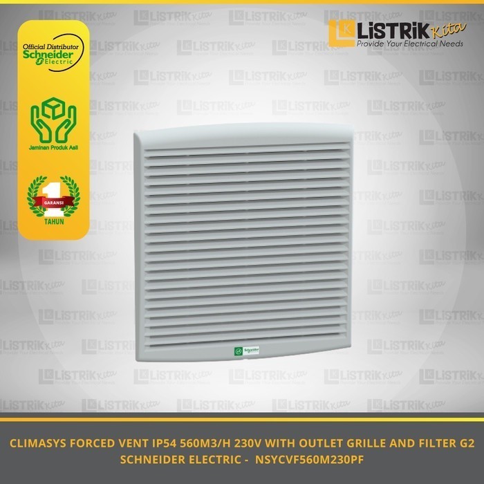 Schneider Electric - NSYCVF300M230PF - ClimaSys - ventilateur - 300m3/h - 230V - IP54 - avec grille et filtre G2