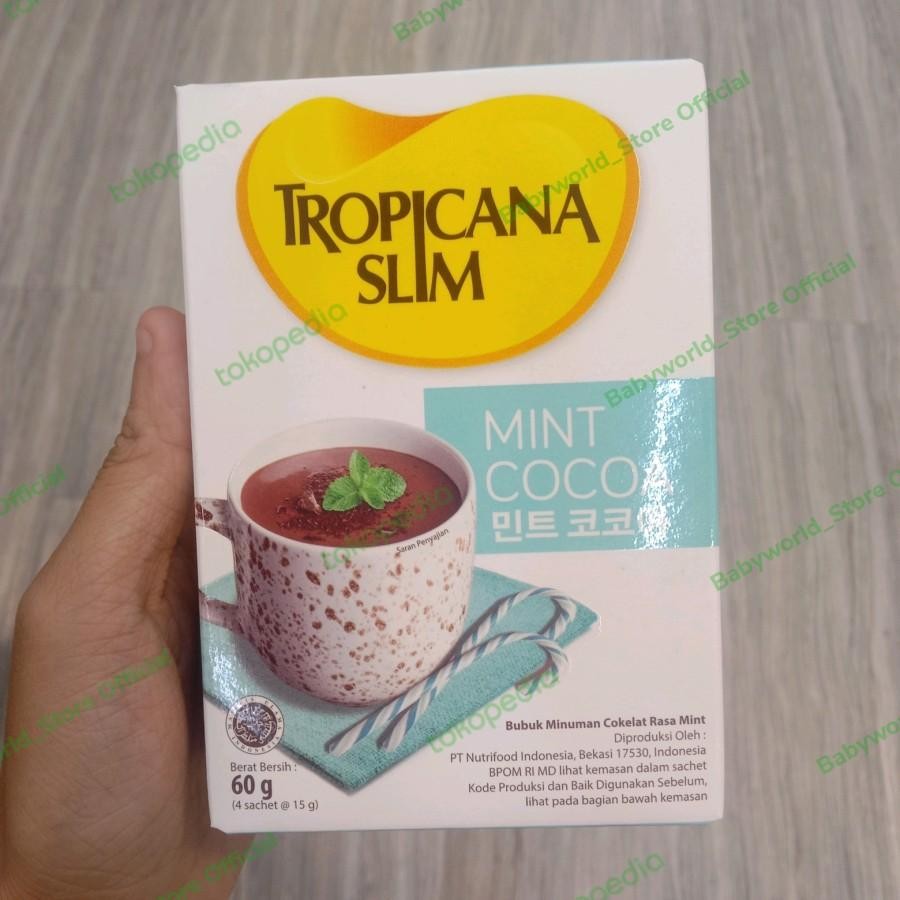 Jual Tropicana Slim Mint Cocoa Minuman Coklat Rasa Mint ( 4 Sachets ...