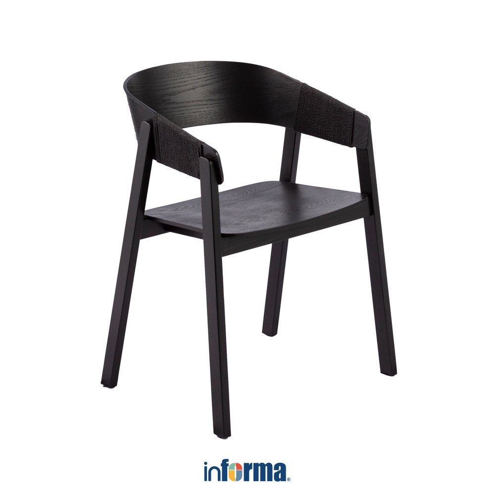 Jual Informa Shiori Kursi Berlengan Hitam Arm Chair Balcony Chair