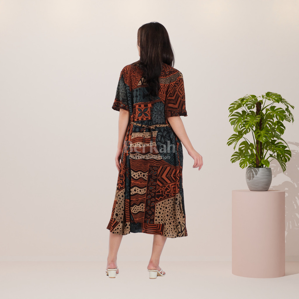 Daster Batik Rayon Busui Kancing Surya Teja 5