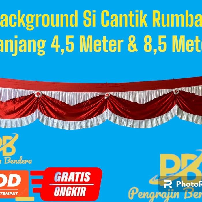 Jual bendera Merah Putih Background Si Cantik rumbai - Bacrond lidah, 5 ...