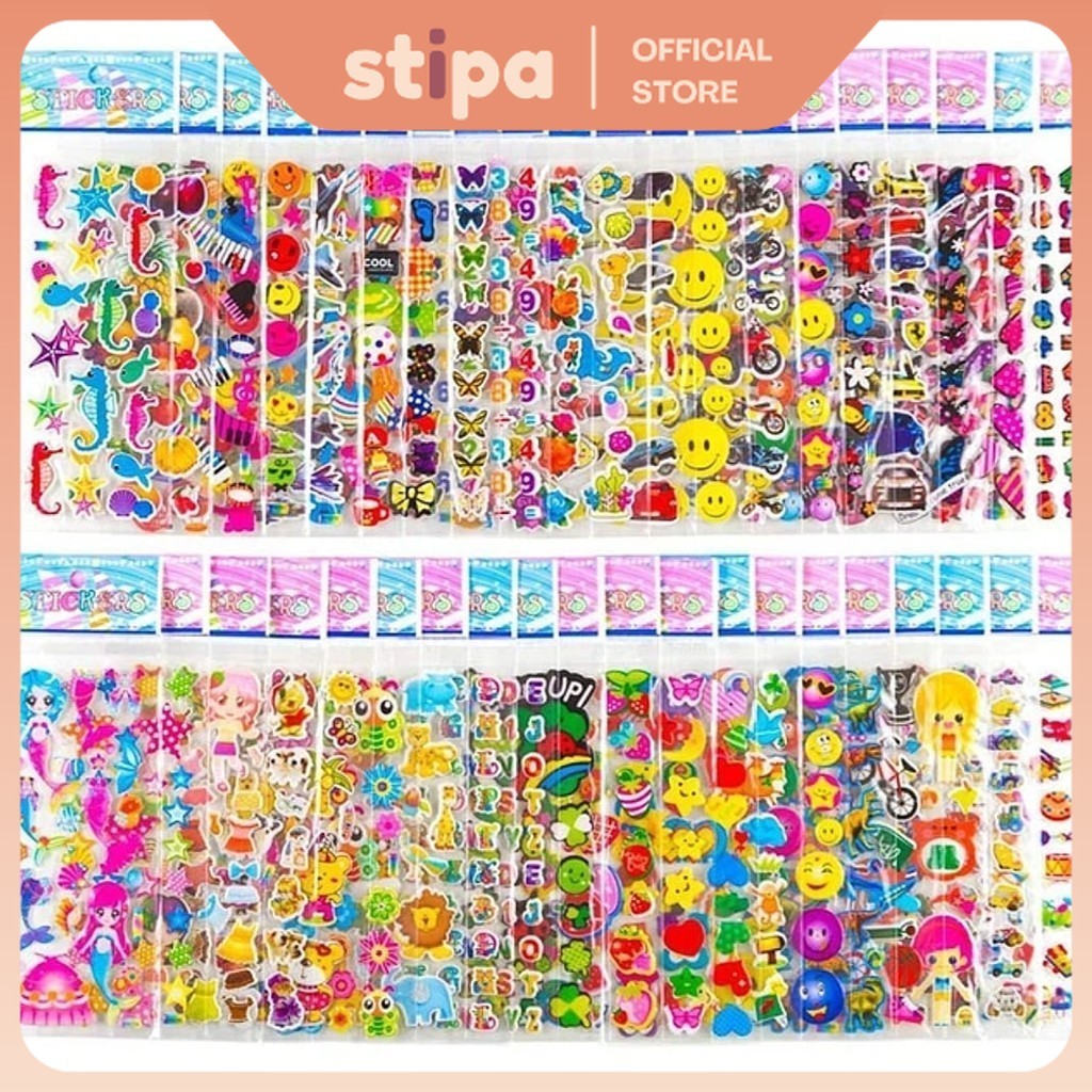 Jual STIPA Sticker Karakter Timbul Lucu Bimbi Bening Stiker Dekor DIY ...