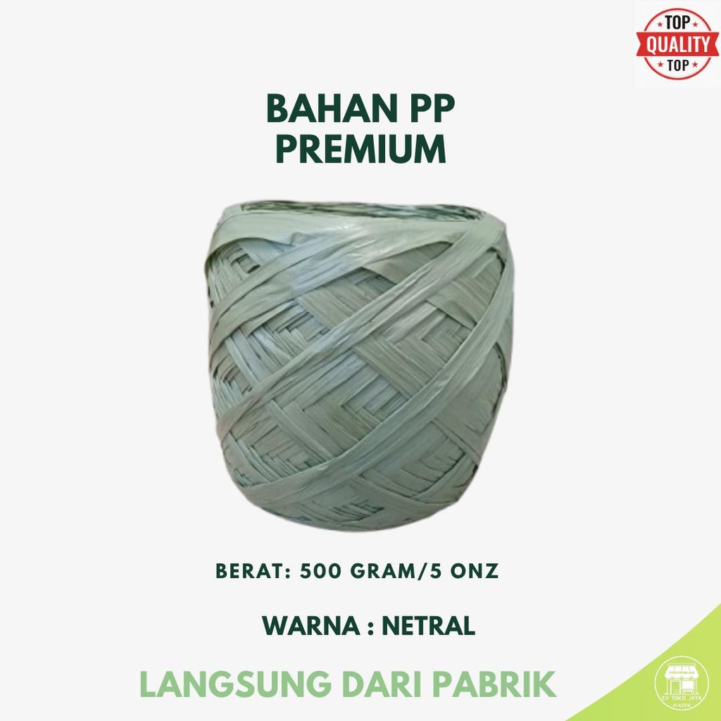 Jual BAHAN PP PREMIUM Tali Rafia bola bintang Abu 5 Ons 0.5 Kg Tali ...