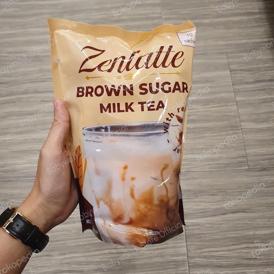 Jual Zenlatte Milk Tea Minuman Rasa Brown Sugar Milk Tea ( 10 Sachets ...