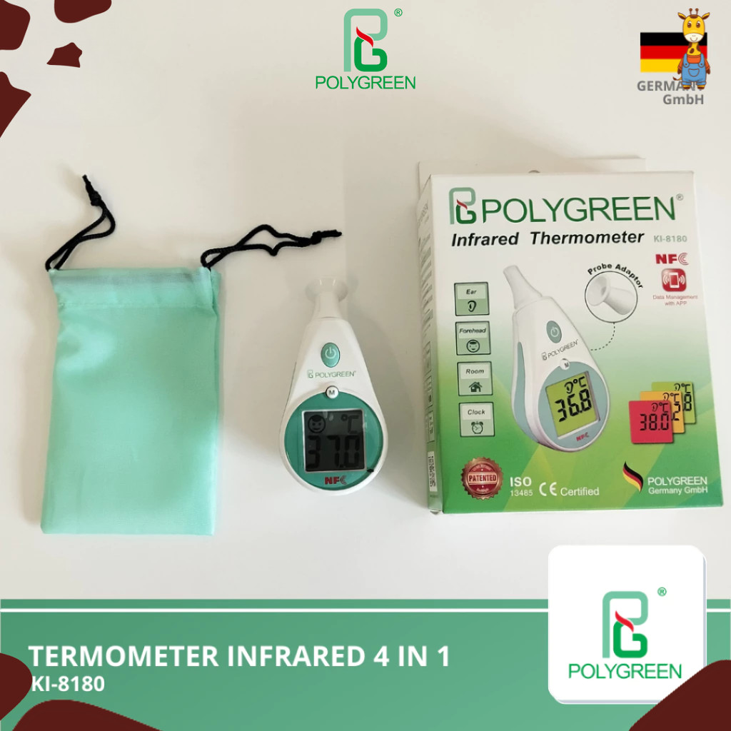 Jual Polygreen Thermometer 4in1 Infrared KI-8180 - Termometer | Shopee ...