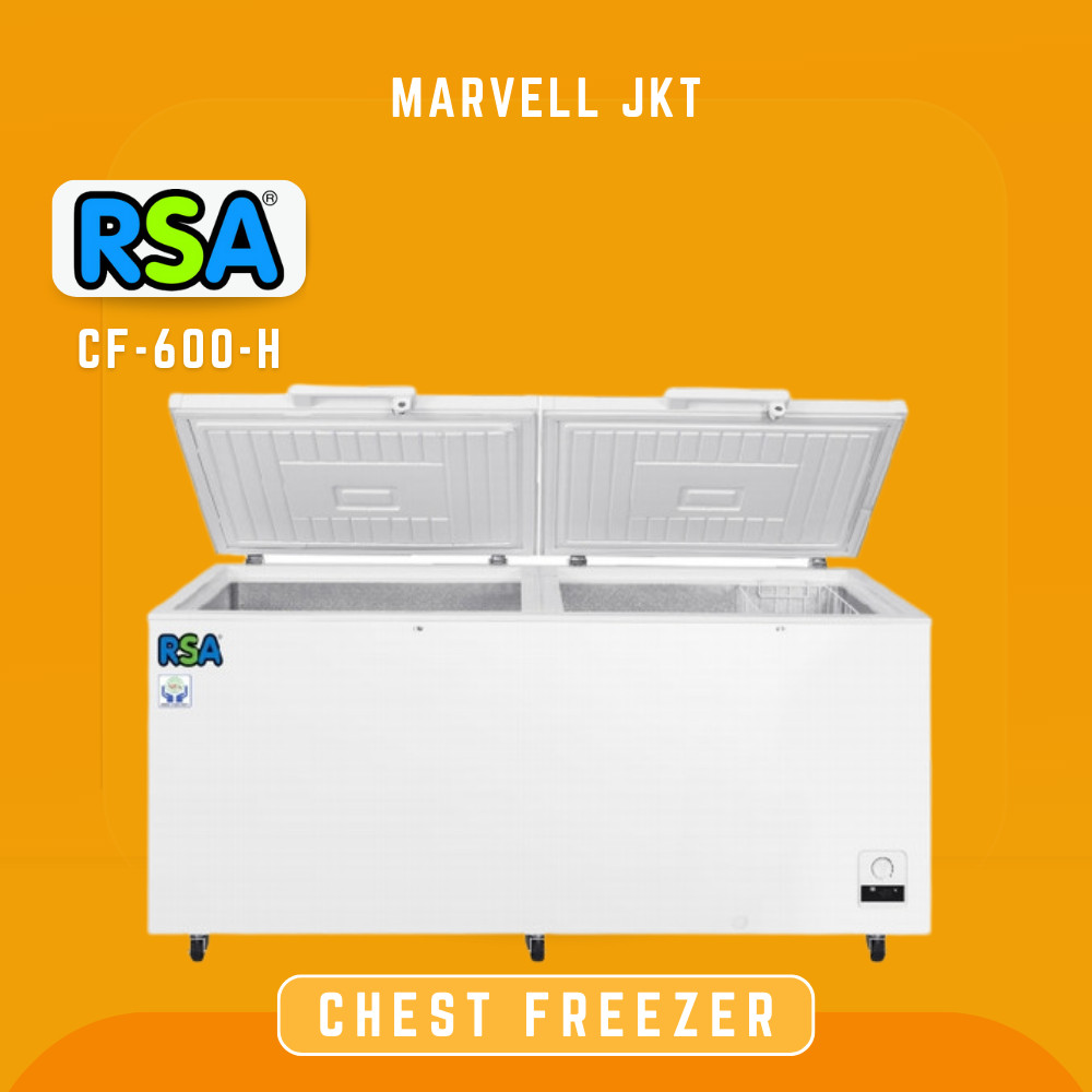 Jual RSA CF 600H CF-600H CHEST FREEZER BOX CHEST FREEZER 500 LITER ...