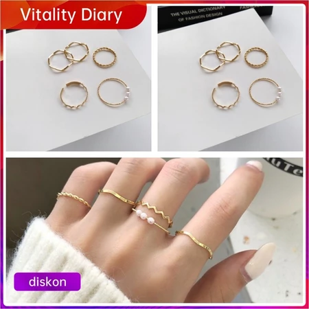 5pcs/set cincin titanium 