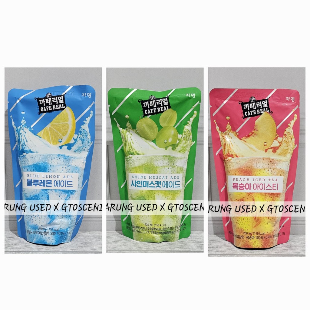 Jual JARDIN CAFE REAL 230 ml PEACH ICED TEA BLUE LEMON ADE SHINE