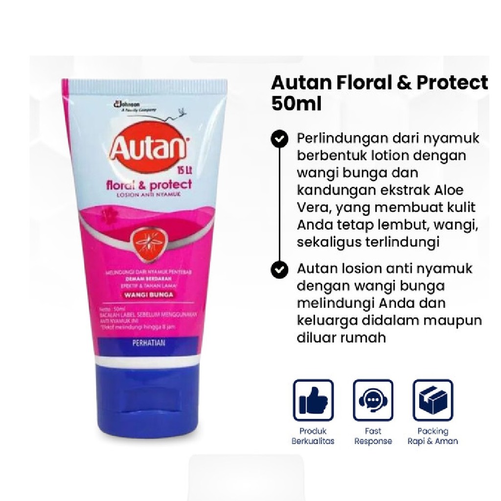 Jual Autan Floral & Protect Losion Anti Nyamuk / anti serangga 50ml ...