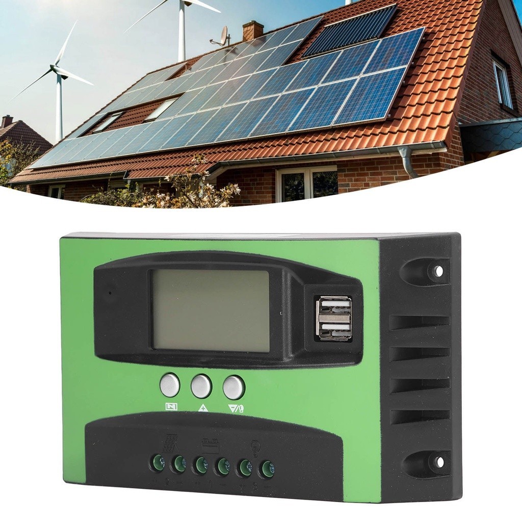 Jual Solar Charge Controller LCD LED Regulator Panel surya pengontrol ...