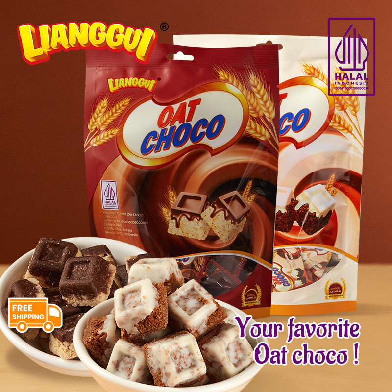 Jual [Makanan manis halal] [Mendukung COD]Halal Lianggui Oat Choco ...