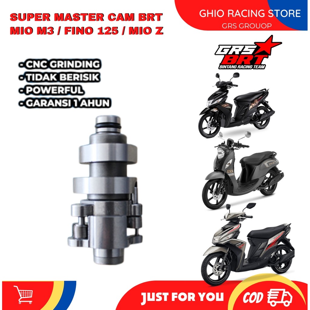 Jual Ghio Racing Master cam BRT Noken as Mio M3 125cc S T R Fino 125 ...