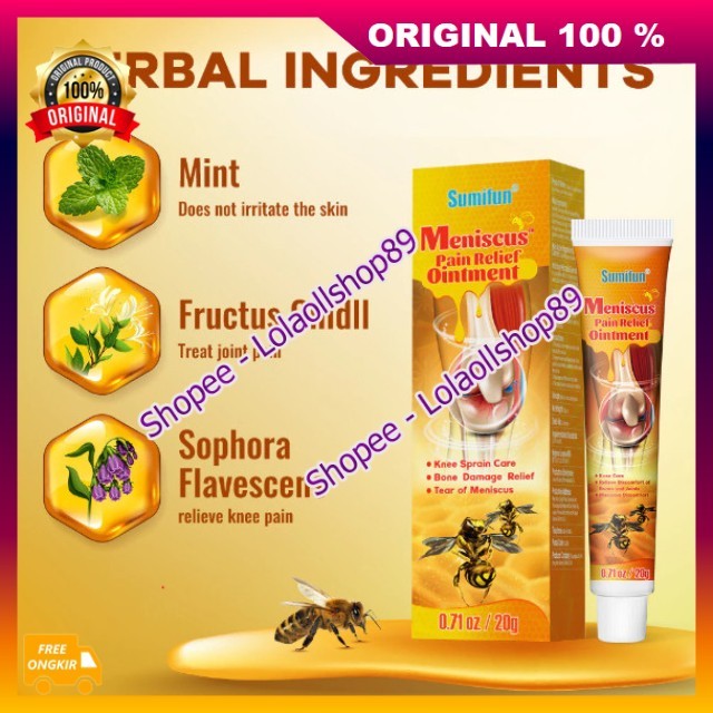 Jual Bee Venom Cream Meniscus Pain Relief Ointment Tembus 7 Lapisan ...