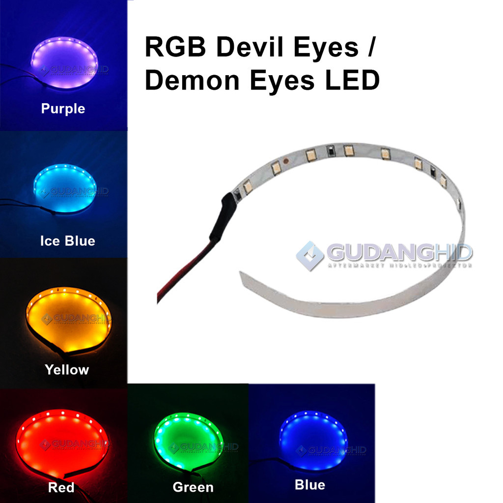 Jual LED Strip Devil Eyes Projie Biled 2.5 - 3.0 Inch Auto Demon Eyes ...