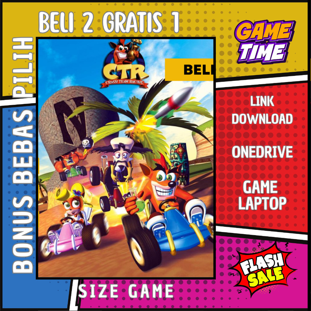 Jual CRASH TEAM RACING - GAME PC - GAME LAPTOP - PC GAMES - BELI 2 ...