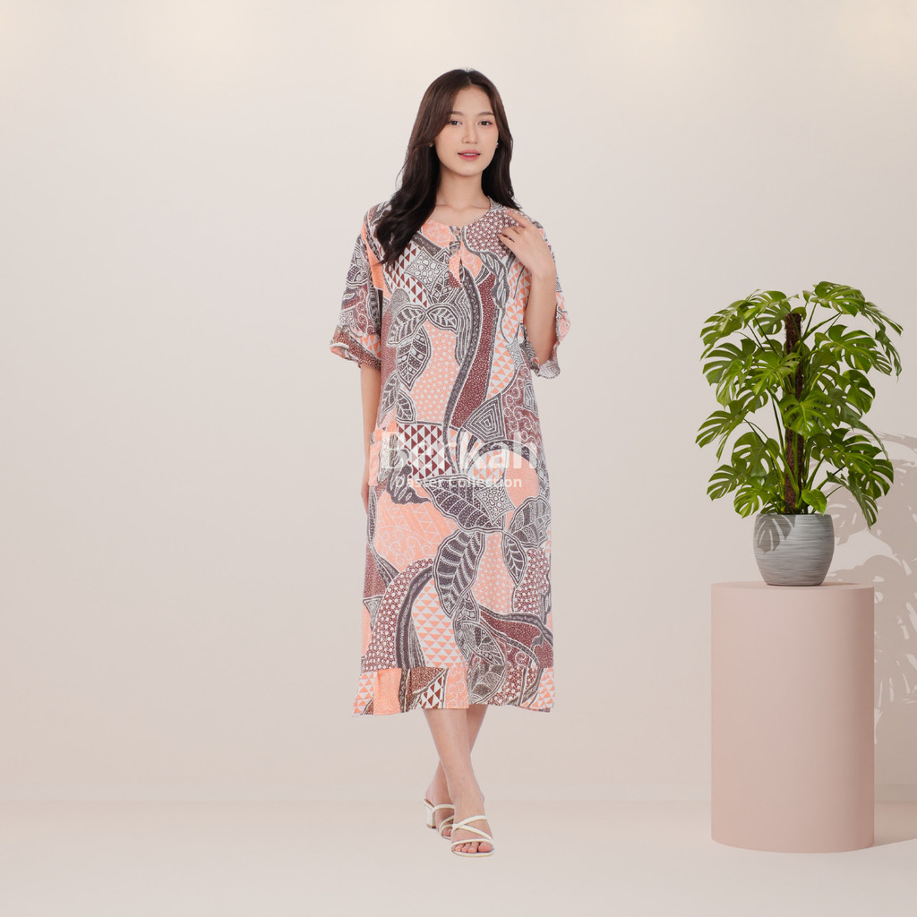 Daster Batik Rayon Busui Kancing Surya Teja 2