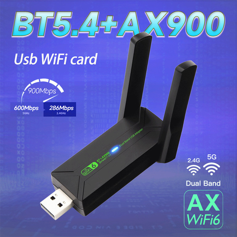 Clé WiFi USB Wonlink AX900 Et Bluetooth 5.3 - Dongle Noir - Débit 900 Mbps - Neuf