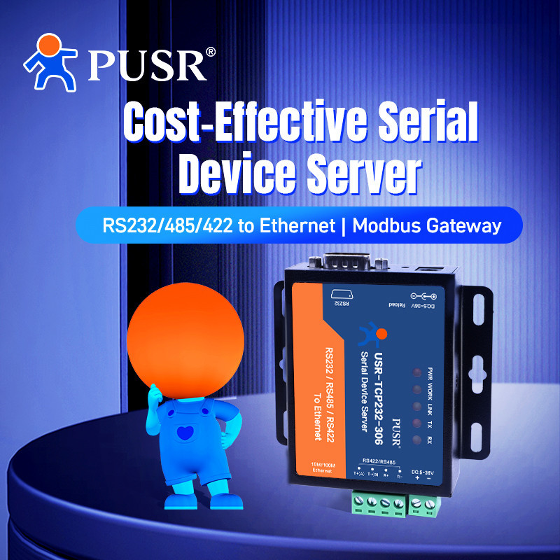 Jual PUSR RS232 RS485 RS422 to Ethernet TCP IP Modbus Gateway Serial ...