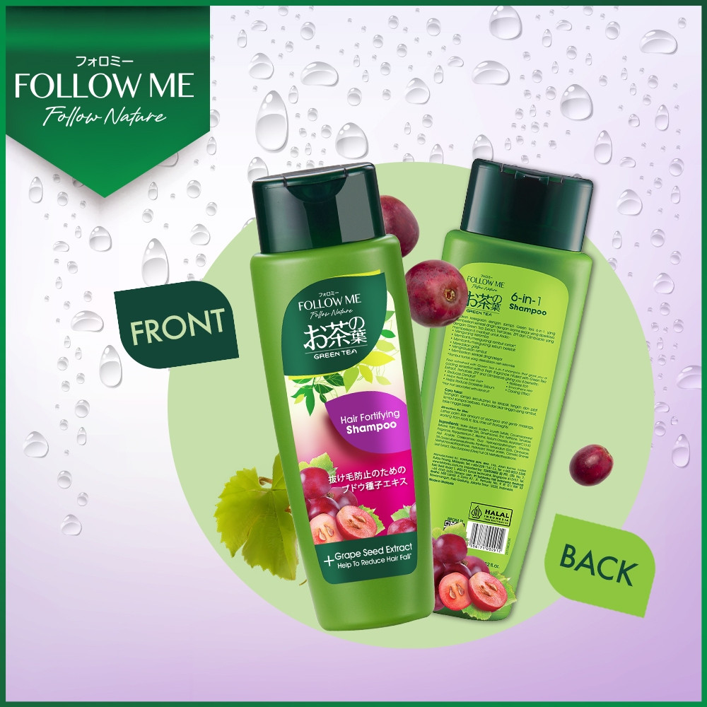 Jual FOLLOW ME Green Tea Shampoo 320mL(6-in-1, Anti-Hair Fall, Soft &  Smooth, Damage Repair, Scalp Fresh) | Shopee Indonesia