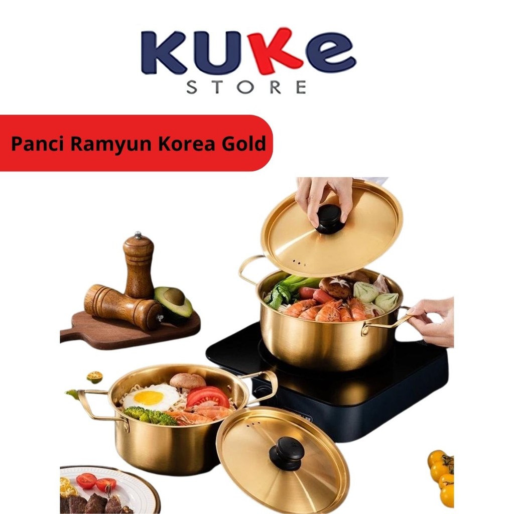 Jual Panci Ramyun Korea Gold 18cm / Wajan Rebus Memasak Mie Ramen ...