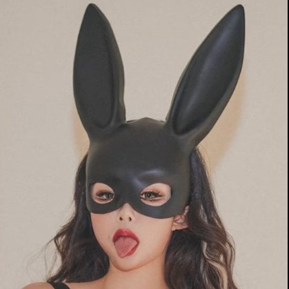 Jual topeng kelinci hitam bunny black mask | Shopee Indonesia